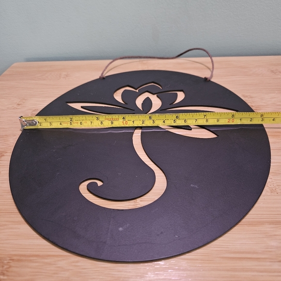 Black Lotus Wall Hanging Decor Metal - Picture 7 of 10